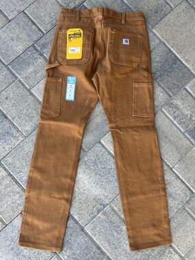 Carhartt womens pants 8 tall Double front relaxed fit Utility Straight Leg $75